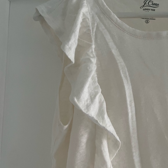 Off White Ruffle Tank Top - Picture 3 of 3